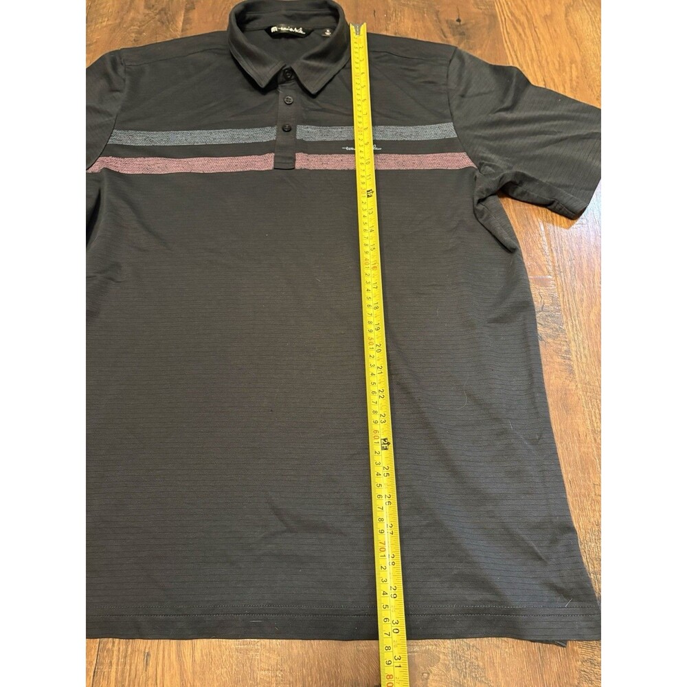 Travis Mathew Short Sleeve Striped Polo Golf Shirt - Black - XL - Picture 4 of 7